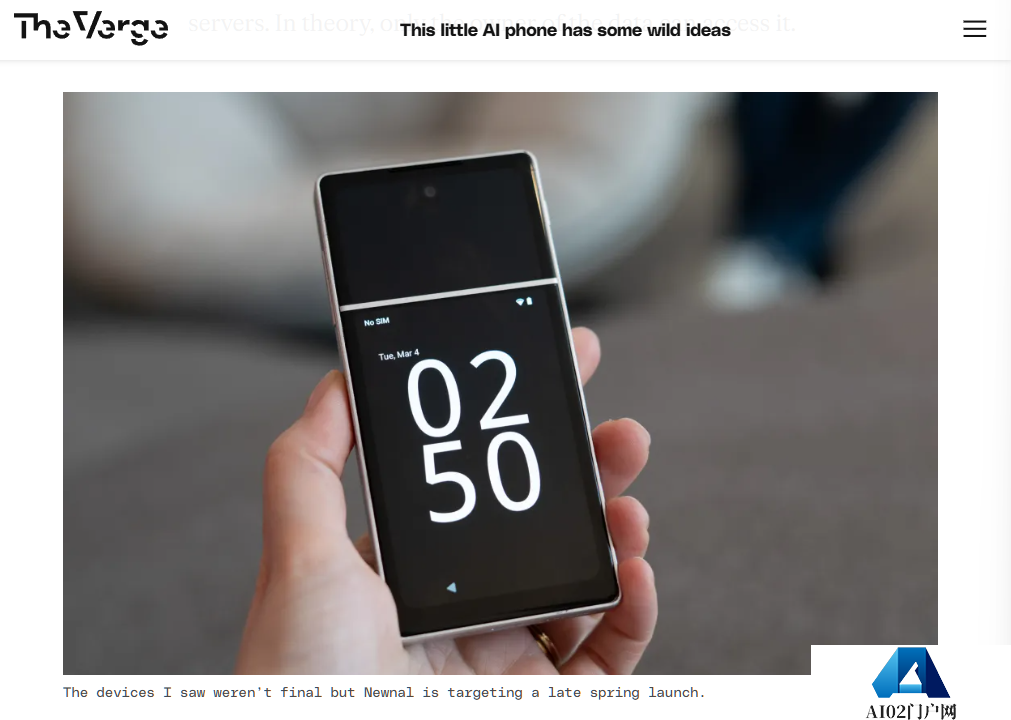 韩国 Newnal 公司推出独特形态“AI 手机”:上下双屏设计,顶屏内置专属数字化身 韩国 Newnal 公司推出独特形态“AI 手机”:上下双屏设计,顶屏内置专属数字化身