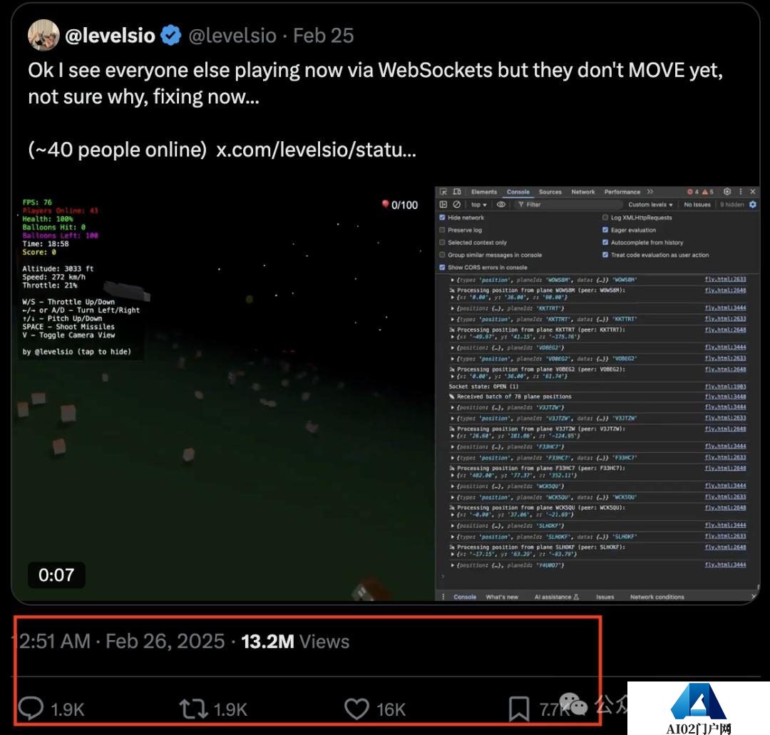 AI三小时做的小游戏,9天赚12万,马斯克:AI游戏前景无限 AI三小时做的小游戏,9天赚12万,马斯克:AI游戏前景无限
