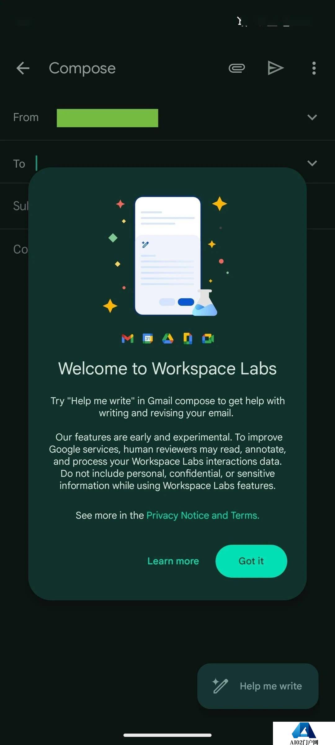 谷歌 GmailAI 功能“Help Me Write(帮我写)输入自然语言提示 AI 生成起草电子邮件 谷歌 GmailAI 功能“Help Me Write(帮我写)输入自然语言提示 AI 生成起草电子邮件