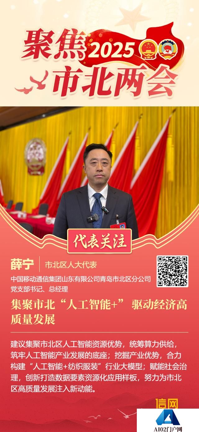 市北区人大代表薛宁：集聚市北“人工智能+” 驱动经济高质量发展