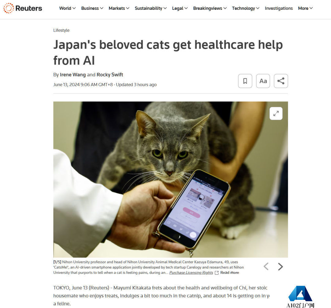 Carelogy 推出养宠 App：借助 AI 帮主人识别爱猫是否感觉疼痛