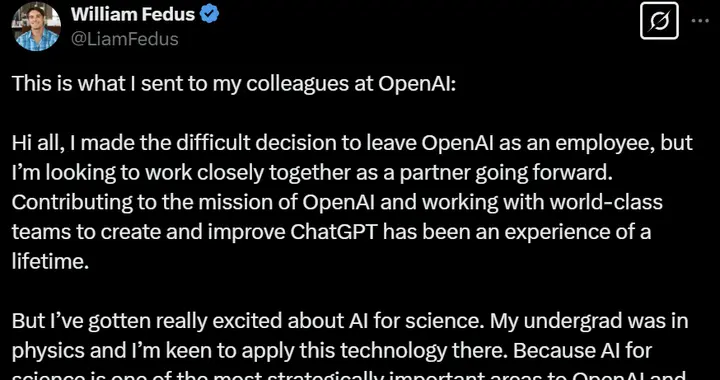 刚刚，o1/o3后训练掌门人出走创业，OpenAI鼎力支持押注AI材料！