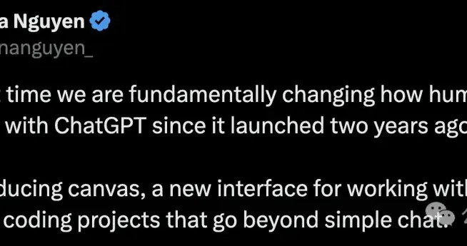 OpenAI canvas一夜封神！AI编码研究神器，ChatGPT再颠覆人机交互