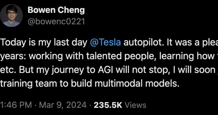 华人CV宗师黄煦涛高徒离职特斯拉，加入OpenAI！专攻多模态模型