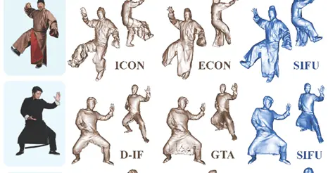 几何纹理重建新SOTA！浙大提出SIFU：单图可重建高质量3D人体模型